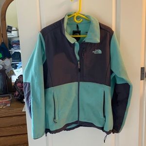 Teal large north face jacket